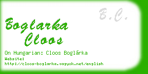 boglarka cloos business card